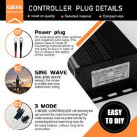 Kit de Conversión de Motor para Bicicleta Eléctrica/Scooter, 48-72V 100A 3000W 5000W, con Sensor Hall y Controlador
