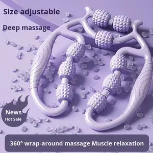 Rouleau de massage circulaire pour les jambes, <span class=keywords><strong>grand</strong></span> et petit, pour exercices musculaires, relaxation et massage, avec fonction musicale - Product Image 4