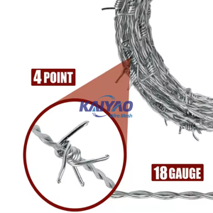 Compre 500m por rollo Valla <span class=keywords><strong>de</strong></span> alambre <span class=keywords><strong>de</strong></span> púas <span class=keywords><strong>de</strong></span> prisión <span class=keywords><strong>de</strong></span> bajo precio Alambre <span class=keywords><strong>de</strong></span> púas galvanizado por inmersión en caliente eléctrico - Product Image 6