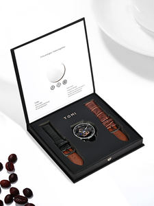 นาฬิกาควอตซ์ <span class=keywords><strong>TOMI</strong></span> T102 รุ่นใหม่มาแรงสำหรับผู้ชาย สายหนัง นาฬิกาข้อมือแฟชั่น ดีไซน์หน้าปัดทรงกลมแบบปรับแต่งได้ นาฬิกาผู้ชายระดับพรีเมียมสุดหรู - Product Image 5