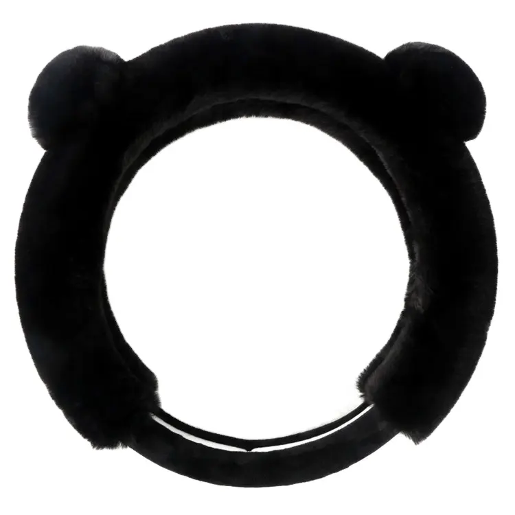 car accessories 2023 Short Plush Car Accessory Warm Winter Bear Ears Steering Wheel Cover for Car Accessories Suitable for girls