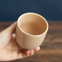 Tasse à café en céramique Joyye Gold Series, marbre noir et blanc, sans anse, 200 ml
