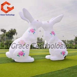 Thỏ Khổng Lồ Màu Hồng Mô Hình Thỏ Bơm Hơi Tùy Chỉnh Mô Hình Gấu In Kỹ Thuật Số Đèn Led Động Vật Đồ Chơi Bơm Hơi - Product Image 5