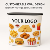 Table de réception et de promotion pliable ovale personnalisée YTSF-C9, lavable, haute qualité, directement de l'usine
