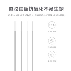 Alambre Recubierto de Pegamento Chuangtuo de 1.0mm-2.0mm, Gris, para Soporte de Plantas y Construcción de Enredaderas DIY - Product Image 2