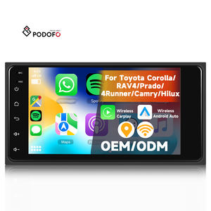 Autoradio Android Podofo 7'' per <span class=keywords><strong>Toyota</strong></span> <span class=keywords><strong>Corolla</strong></span>/<span class=keywords><strong>RAV4</strong></span>/Prado/4Runner/Camry/Hilux 2+64G con Carplay/Android Auto Wireless, GPS/WiFi OEM - Product Image 1