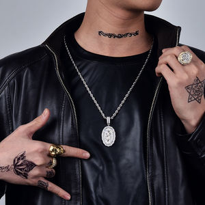 Chapado en oro Mamá Nuestra Señora <span class=keywords><strong>De</strong></span> <span class=keywords><strong>Guadalupe</strong></span> Colgante <span class=keywords><strong>Virgen</strong></span> María 18K Color oro Zircon Cz <span class=keywords><strong>Virgen</strong></span> <span class=keywords><strong>De</strong></span> <span class=keywords><strong>Guadalupe</strong></span> Colgante Collar - Product Image 3