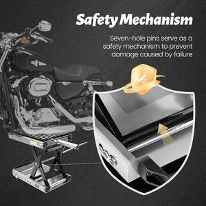 Cric de moto 1500 lb avec patin en caoutchouc épais, support central en acier à roulement, économie d'effort, pour motos et VTT - Product Image 4