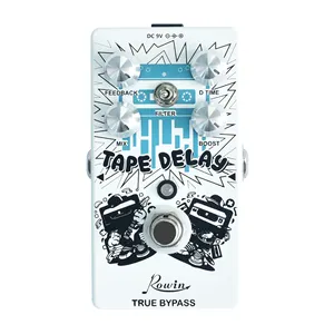 Rowin Pedal Efek Gitar, Pedal Efek Digital Penunda Pita untuk Gitar Elektrik dengan Filter Modulasi Shift True Bypass