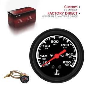 Wenle New 2" 52MM Mechanical 38-121℃/100-250℉ 12/24V Water Temp <strong>Gauge</strong> <strong>Car</strong> Meter with Sensor - Product Image 1