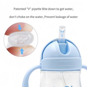 Vaso de Entrenamiento para Bebés con Asa, Ecológico, de Tritán, con Pajita con Peso, Capacidad de 280 ml, Apto para Lavavajillas, para Niños Pequeños - Product Image 3