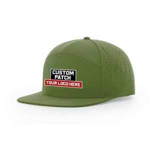 Fabricant de casquettes personnalisées en gros, casquette snapback réglable, visière plate, perforée, imperméable, pour les sports de plein air - Product Image 4