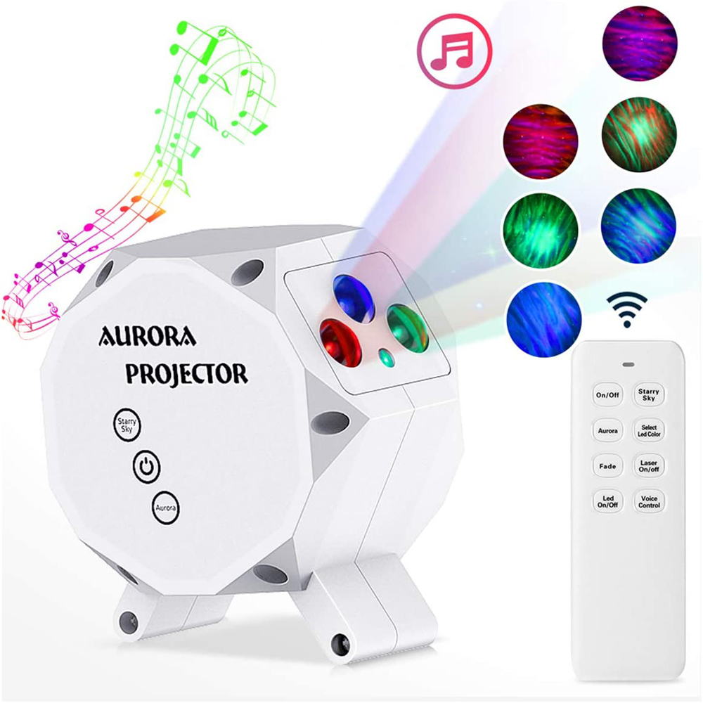 Светомузыка RGB светодиодный сценический луч света звуковая активация DJ Party огни с ГРМ пульт дистанционного управления для дома на день рождения для танцевальной вечеринки