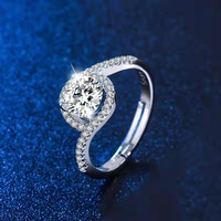Nouvelle bague en diamant simulé pour femme, torsadée, avec un ange qui s'embrasse, entièrement sertie de diamants, à quatre griffes, bague en moissanite pour femme, vente en gros