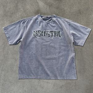 Nuevas Camisetas de Hombre de Algodón de Alta Calidad, Camiseta Cuadrada Bordada, Fabricante de Ropa Urbana, Camiseta Estampada Lavada de Gran Tamaño - Product Image 1