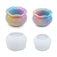 Moule en silicone pour aquarium, pot à bougie, pot de fleurs succulentes, vase, boîte de rangement pour bijoux, écologique, transparent blanc, pour la maison