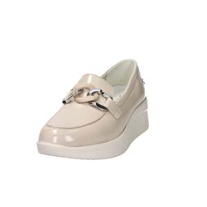 Mocassins en cuir beige pour femme Cinzia Soft, chaussures plates - Product Image 1
