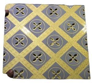 لوحة جدارية زجاجية من التيتانيوم الذهبي تصميم زهرة الثلج قطع زجاجية للحمام ورشة عمل شقة قاعة الديكور - Product Image 1