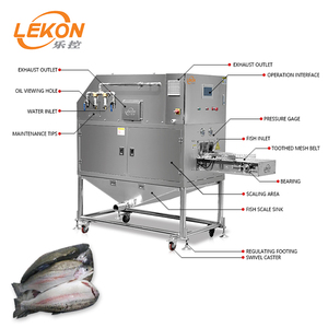 LEKON High-Efficient Automatic Electric Yellow <strong>Croaker</strong> Bass Salmon Carp Bream Fish Scaling Machine 12KW Big Capacity - Product Image 2