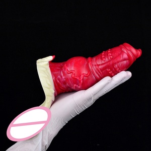 NNSX Fantasy Dog Knot <b>Dildo</b> Exaggerated Testicle Silicone Colorful <b>Dildos</b> Sex Toys for Women Masturbator Anal Plug - Product Image 4