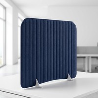 Écran de confidentialité en tissu pour bureau, panneau acoustique, cloison autoportante, bleu marine, séparateur d'espace de travail