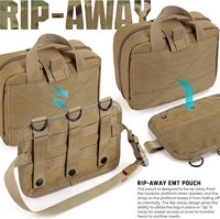 Sac de pochette médical Molle tactique de premiers soins détachable de grande capacité personnalisé à dégagement rapide