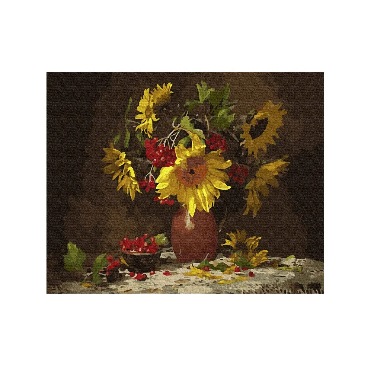 paint boy G343 Flower arrangement oil painting 40*50 cm DIY painting by numbers sunflower home decoration painting