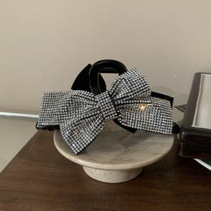 مشبك شعر نسائي بتصميم فيونكة مرصعة بالكريستال اللامع، مشبك أنيق بتصميم فيونكة مرصعة بالكريستال اللامع، مشبك شعر بتصميم فيونكة مرصعة بالكريستال اللامع - Product Image 5