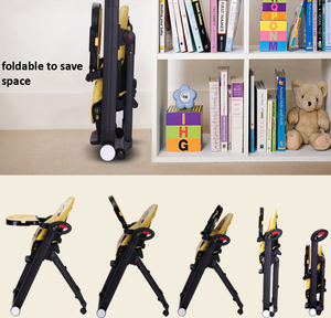 Chaise haute bébé pliable et réglable en métal au <span class=keywords><strong>design</strong></span> moderne, certifiée EN 14988 pour l'alimentation des enfants, idéale pour la cuisine - Vente en gros usine - Product Image 5