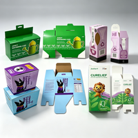Boîte à préservatifs pliable écologique biodégradable avec logo personnalisé imprimé, pelliculage holographique argenté, revêtement UV et lamination brillante