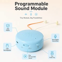 Jouet en peluche personnalisable OEM, enregistreur vocal rond rechargeable, boîte à son enregistrable, enregistreurs sonores, animaux en peluche, haut-parleur
