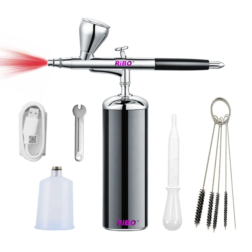 27PSI Cordless Airbrush Mini Rechargeable Airbrush Compressor Double action Airbrush Pen For Makeup, Model Painting, Tattoo