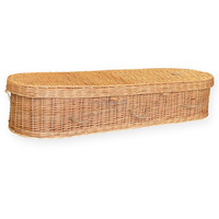 Nouvelle conception de cercueil funéraire en bois tissé à la main et en saule, écologique et fait main, pour l'enterrement