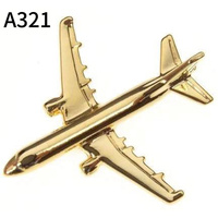 Badges d'aviation miniatures 3D, épingles de revers d'avion, cadeaux pour col de T-shirt et costume - Emblème d'avion en émail en métal poli