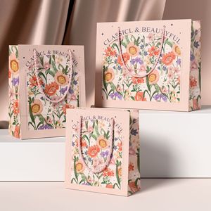 Borsa di carta Kraft personalizzata con il tuo Logo sacchetti di carta da Shopping personalizzati di fascia alta con manico in carta artigianale - Product Image 4