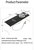 Vente flash Nouveau Réchaud à gaz de camping pliable et détachable en acier inoxydable 2800W IGT Table Mini
