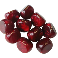 Dés D3 personnalisés en gros, dés à 3 faces arrondies, dés à rouler uniques en acrylique marbré nacré, D3 individuel pour jeux de rôle, jeux de cartes et jeux de table