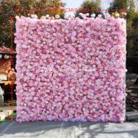 Mur de fleurs artificielles en soie rose de haute qualité DKB, décoration de fond pour Pâques et mariages, vente en gros d'usine