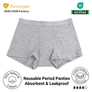 Mutande Mestruali Assorbenti a 4 Strati, Impermeabili, Riutilizzabili in Cotone, Taglie Grandi per Donne con Flusso Abbondante - Product Image 1