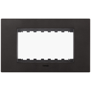 Vimar <b>Wall</b> Plate 4M IP55 Black For <b>Plugs</b> And <b>Sockets</b> - Product Image 1