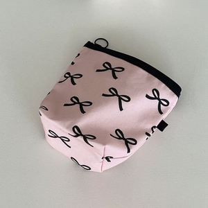 Sac de maquillage en toile de coton multifonctionnel personnalisable, sac cosmétique de voyage réutilisable et durable pour femmes, vente en gros. - Product Image 4
