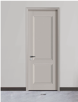 Porte intérieure moderne en bois massif sur mesure, porte à panneau plat en bois composite pour chambre, maison, hôtel avec cadre