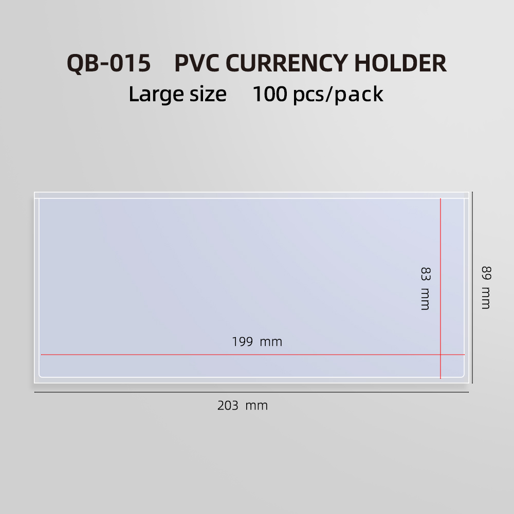 PVC- Large (89*203mm)  - 100 pcs / pack