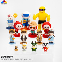 Figurine en PVC Animal de Sirène Personnalisée Mini Poupée en Silicone 3D de Dessin Animé Mignon avec Base en Caoutchouc Souple Modèle ODM Paquet de Boîte-Cadeau