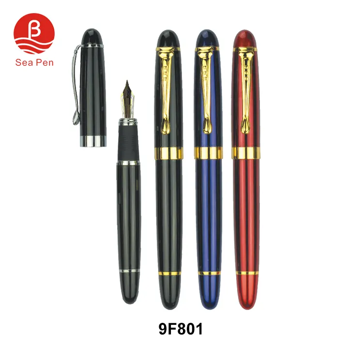 Seapen High Quality Black Fountain Pen Business and Gift Pen Write Smoothly and Free Laser Engraving