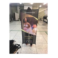 Bannières de marche de drapeau de forme de X de sac à dos de promotion extérieure pour la publicité