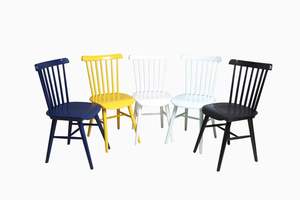 Windsor chair Nordic solid wood <b>dining</b> chair <b>grey</b> wood backrest chair <b>dining</b> <b>table</b> chair restaurant chair cu - Product Image 4