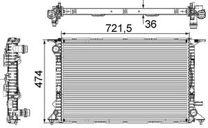 Radiateur d'origine Behr OE 4G0 121 251 B 8K0 121 251 H pour Audi Volkswagen État neuf - Product Image 2