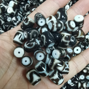 Cuentas Dzi Tibetanas Antiguas Mini de 10*14MM, Diseño de Dios Ruyi, Hombre Grande de Dos Ojos, Wanzi, para Hacer Pulseras - Product Image 4