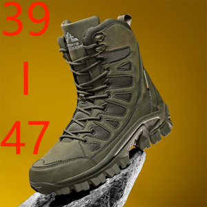 DF22 Tactical <b>Boot</b> Leather High Top Lace Up Waterproof Outdoor All Seasons Size 39-47 - Product Image 2